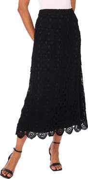 Vince Camuto Crochet Cotton Blend Maxi Skirt
