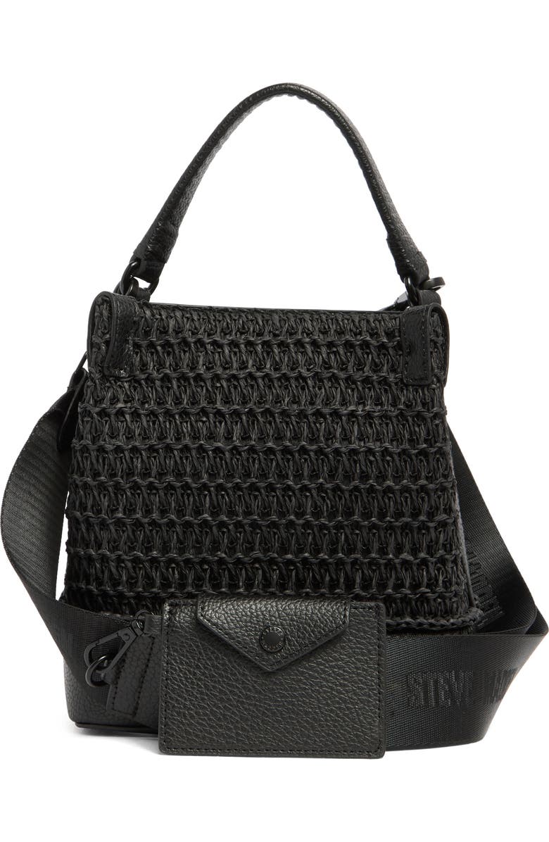 Steve Madden Macro Raffia Bucket Bag, Alternate, color,