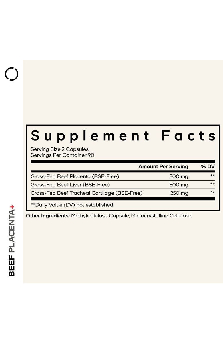 Codeage Grass-Fed Beef Placenta, Liver & Tracheal Cartilage Blend, Pasture-Raised, Alternate, color,