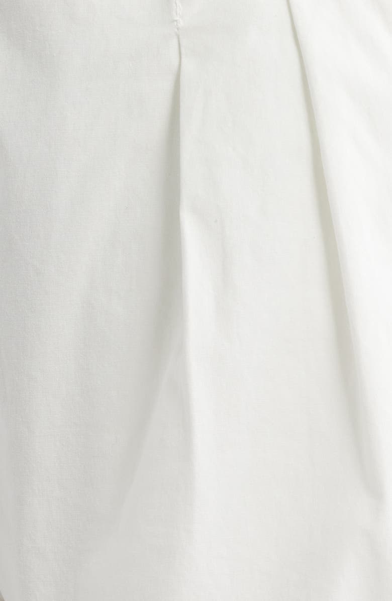 CITY BLUES Pleated Stretch Cotton Shorts, Alternate, color, White