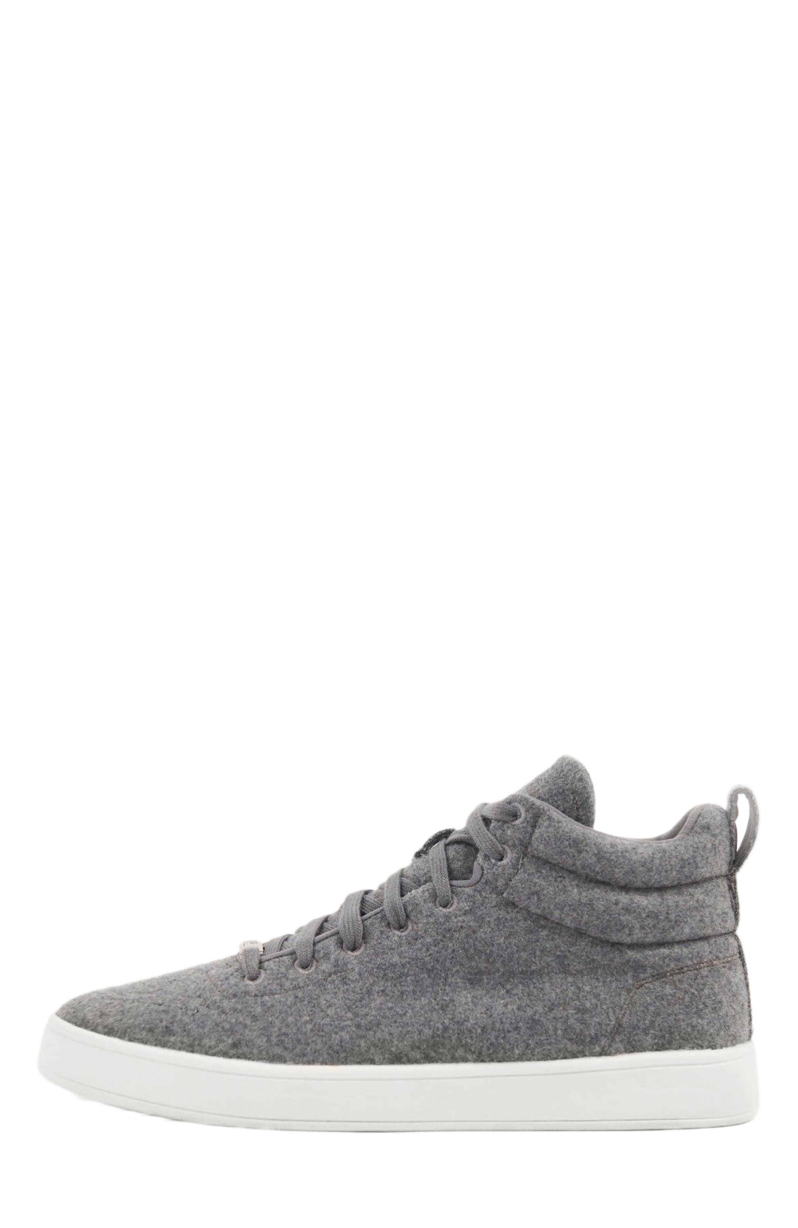 Cashmere High-Top Sneakers, Alternate, color, stone gray