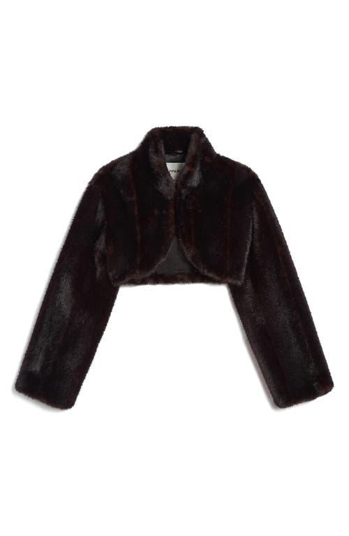 Apparis Odette Pluche™ Faux Mink Bolero In Black