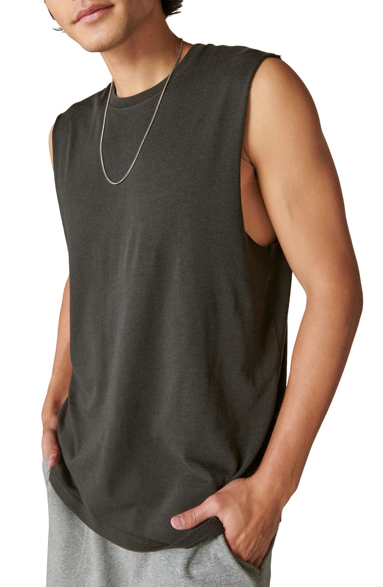 Lucky Brand Venice Burnout Muscle Tank, Main, color, 