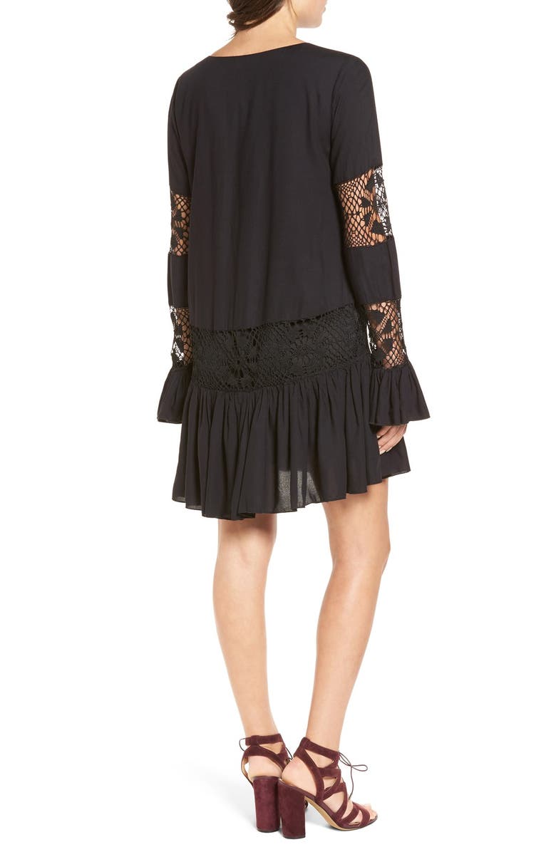 Tularosa 'Berkley' Crochet Lace Babydoll Dress, Alternate, color, 