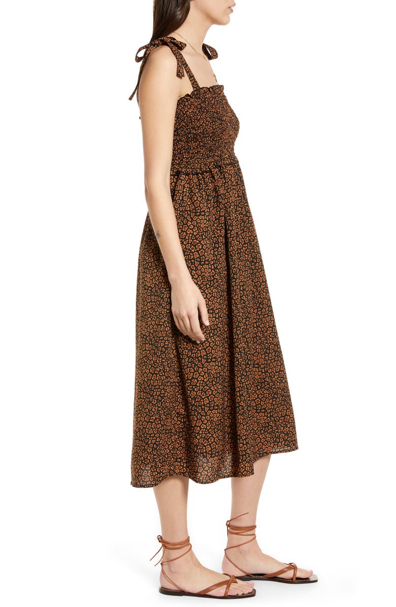 Treasure & Bond Tie Shoulder Midi Sundress, Alternate, color, 