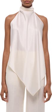 Helmut Lang Tie Scarf Sleeveless Silk Top