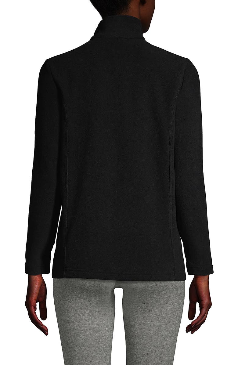 Lands' End Plus Size Anyweather Fleece Full Zip Jacket, Alternate, color, Black