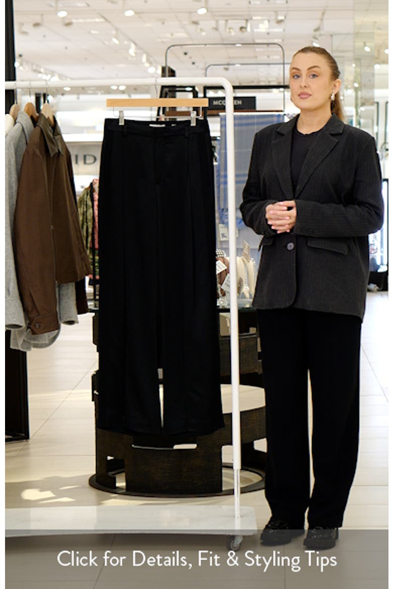 Pleated High Waist Satin Pants video