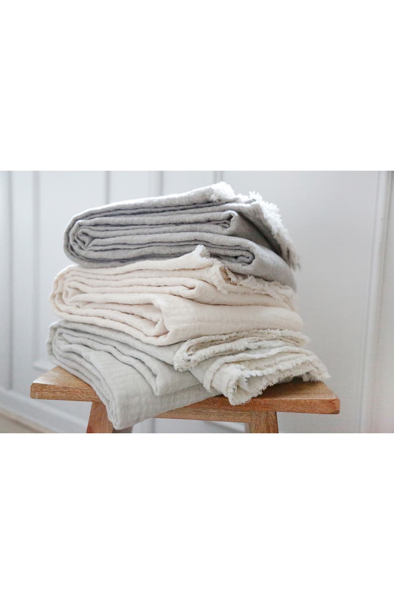 Pom Pom at Home Hermosa Oversized Cotton & Linen Throw Blanket, Alternate, color, 