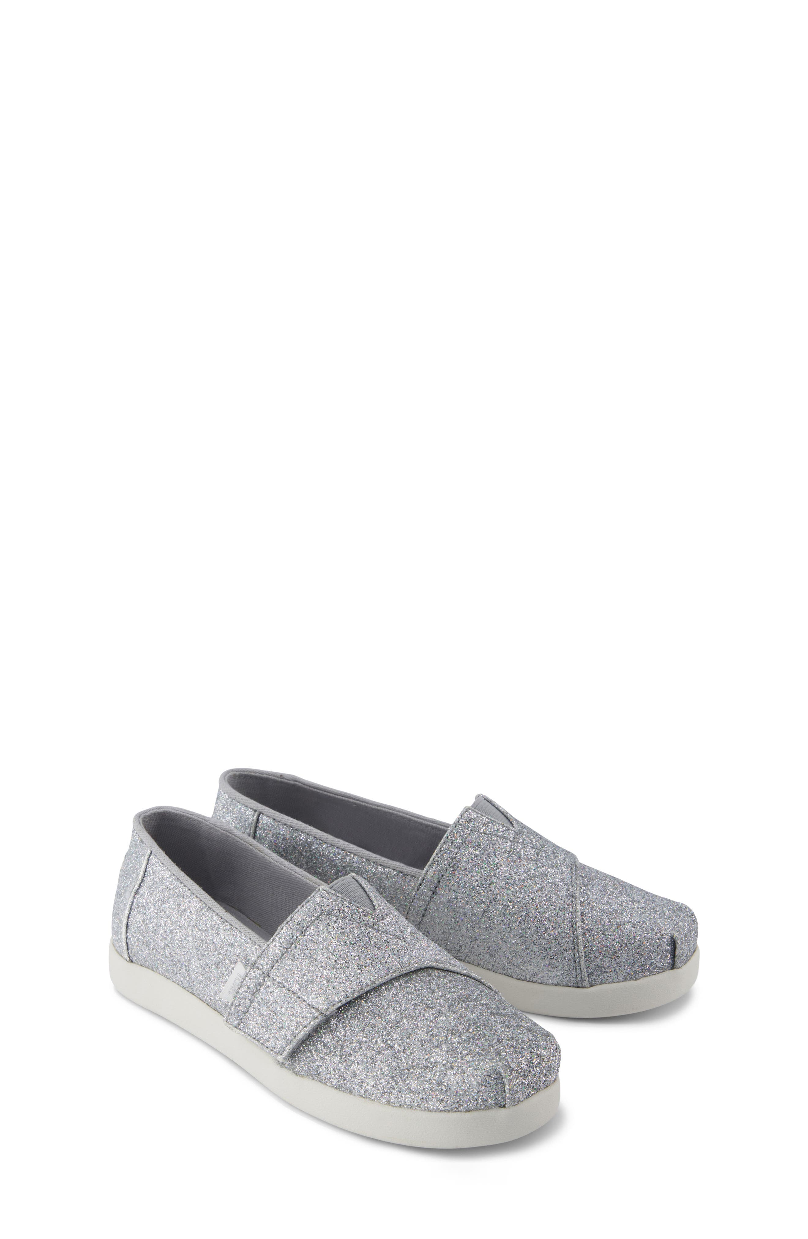 TOMS Kids' Alpargata Sneaker, Alternate, color, Silver