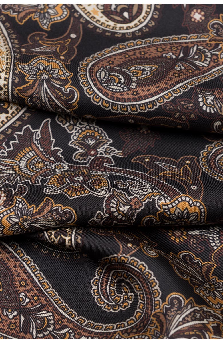 Elizabetta Venezia - Wool Backed Silk Scarf for Men, Alternate, color, Black And Brown