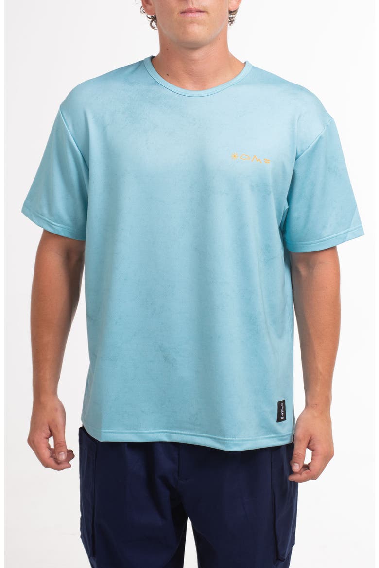 Patina Aqua Terra Performance Graphic T-Shirt, Main, color, DARK AQUA
