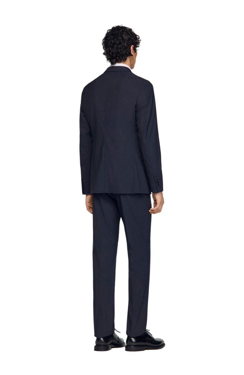 SANDRO Wool suit jacket, Alternate, color, Navy Blue