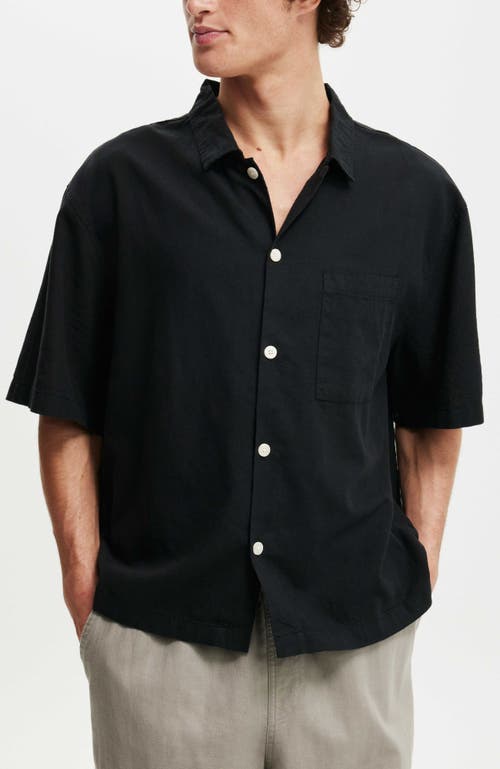 Cotton On Eli Linen Blend Short Sleeve Shirt