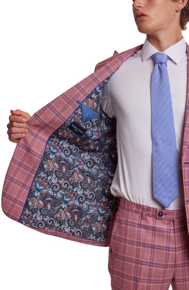 PAISLEY & GRAY Ashton Slim Fit Plaid Sport Coat, Alternate, color, Pink Blue White Check