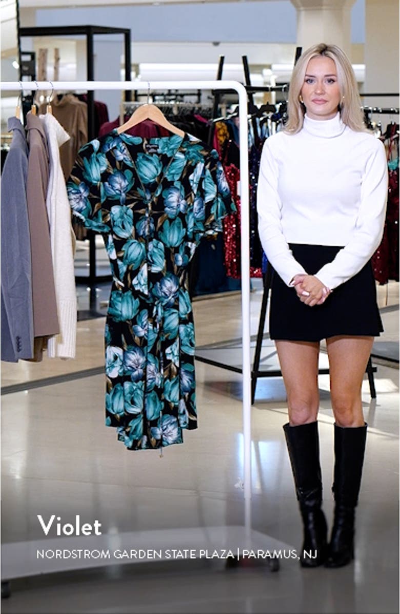 Tulip Short Sleeve Crepe Dress, sales video thumbnail