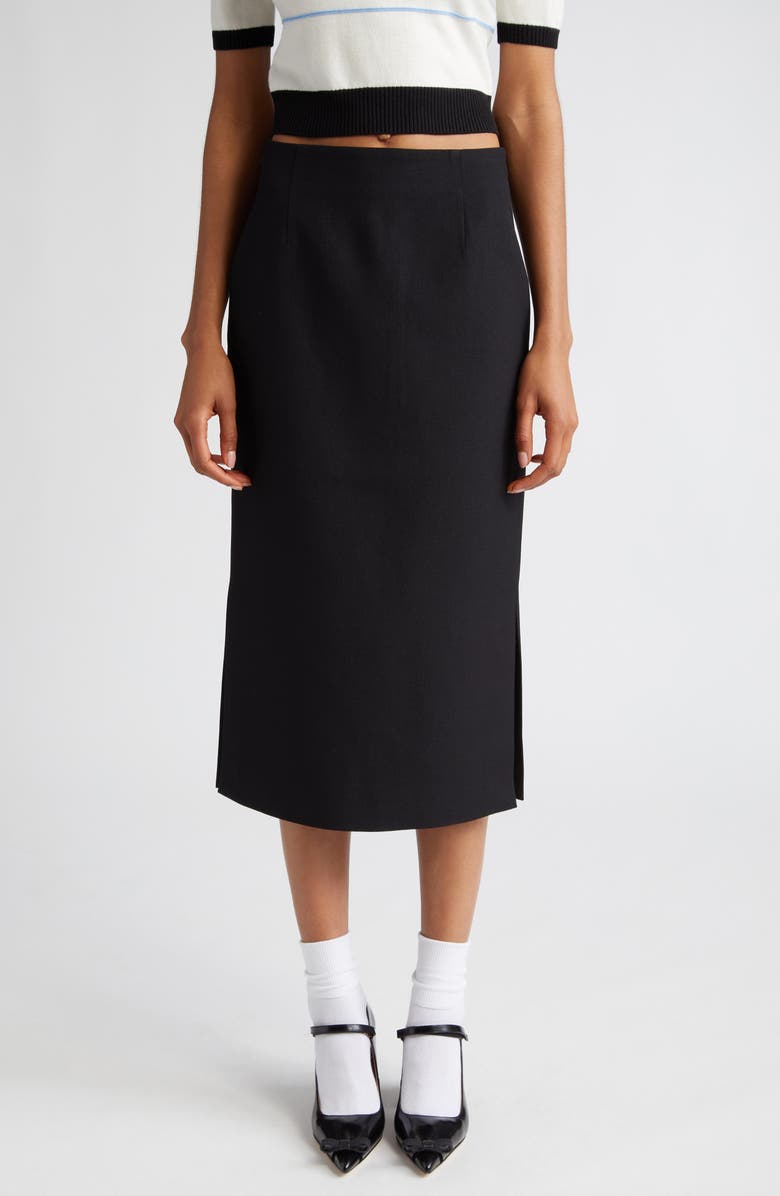 Shushu/Tong Double Slit Wool & Silk Sweater Skirt, Main, color, 
