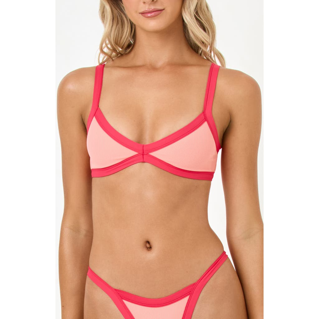 L*space Taylor Bikini Top In Fresh Squeezed Pout In Freshsqueeze/ Pout
