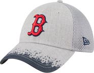 New Era Men's New Era Gray Boston Red Sox Visor Paint Splatter 39THIRTY Flex Hat