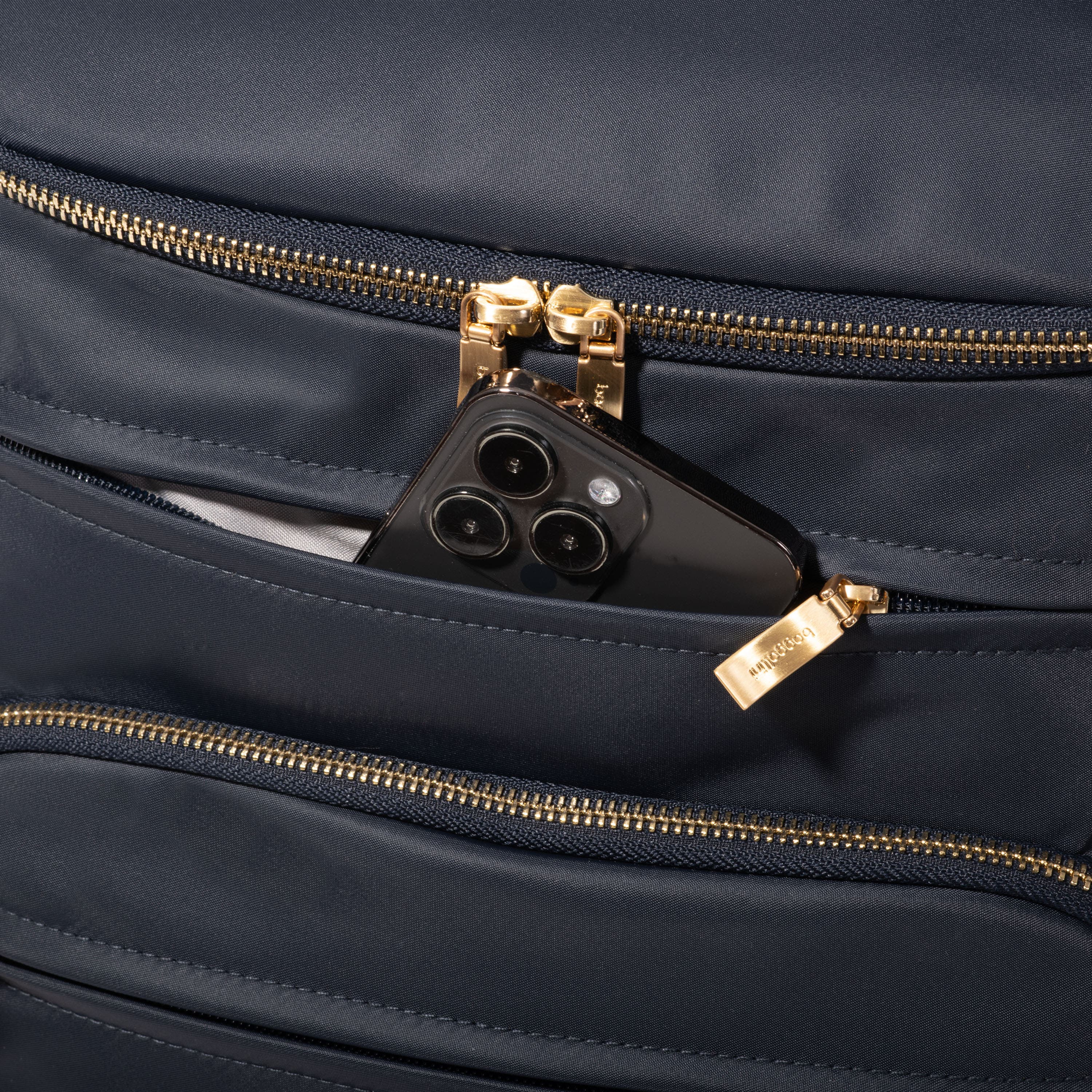 Lexington Backpack, Alternate, color, French Navy With Gold Hardware