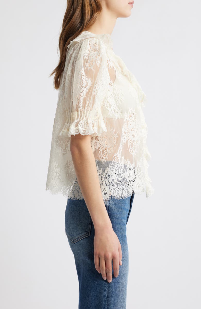 DÔEN Henri Lace Top, Alternate, color, Sea Salt