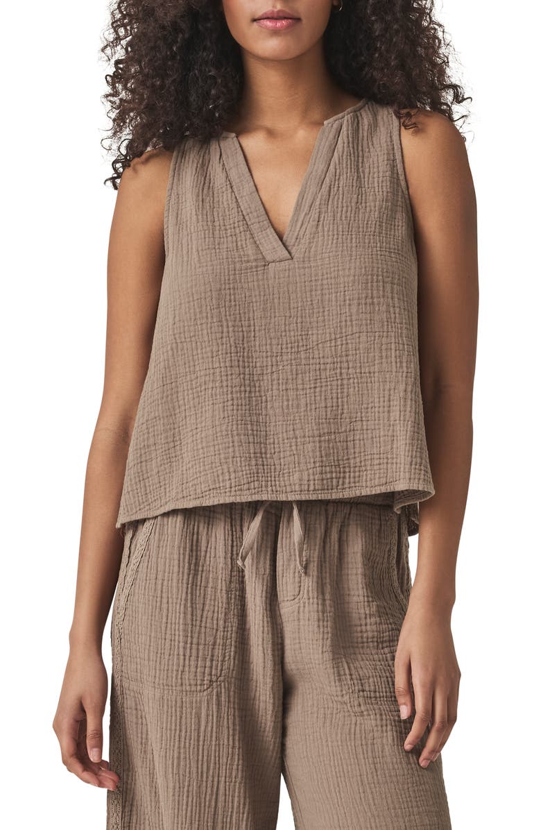 Splendid Kit Cotton Gauze Tank, Main, color, Pine Bark