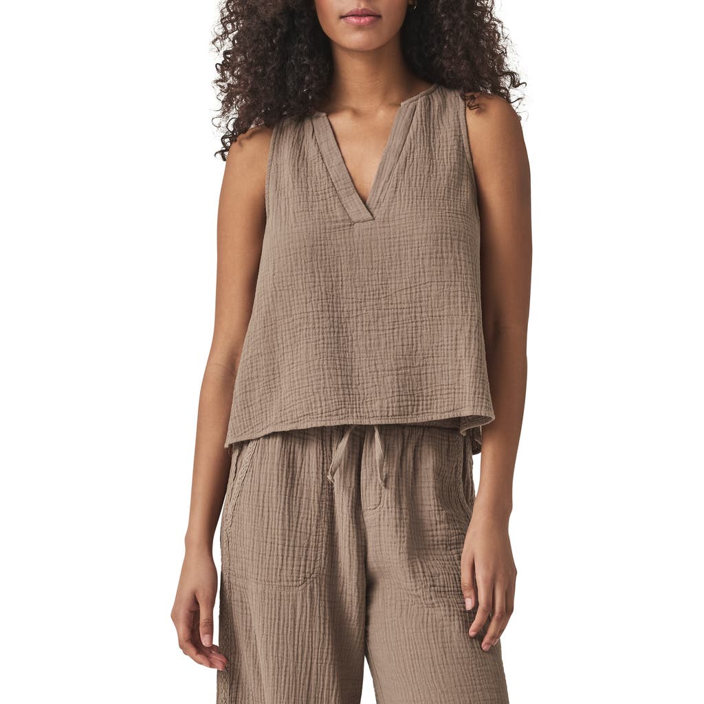 Splendid Kit Cotton Gauze Tank In Brown