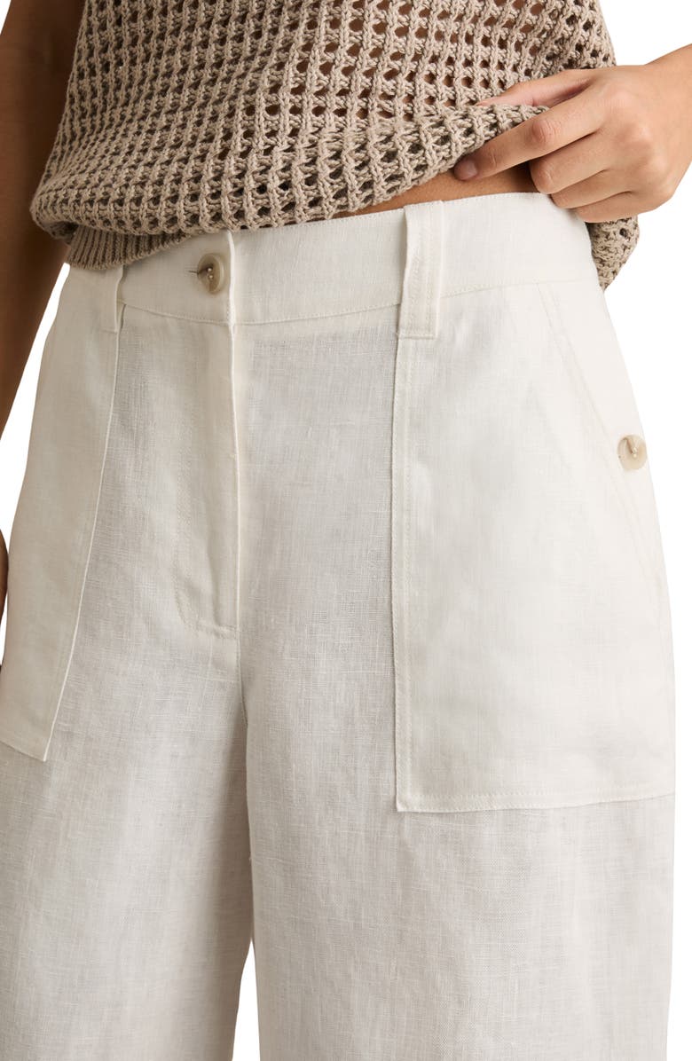 Reiss Ashby Wide Leg Linen Pants, Alternate, color,