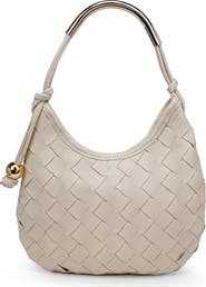 MODA LUXE Woven Faux Leather Shoulder Bag