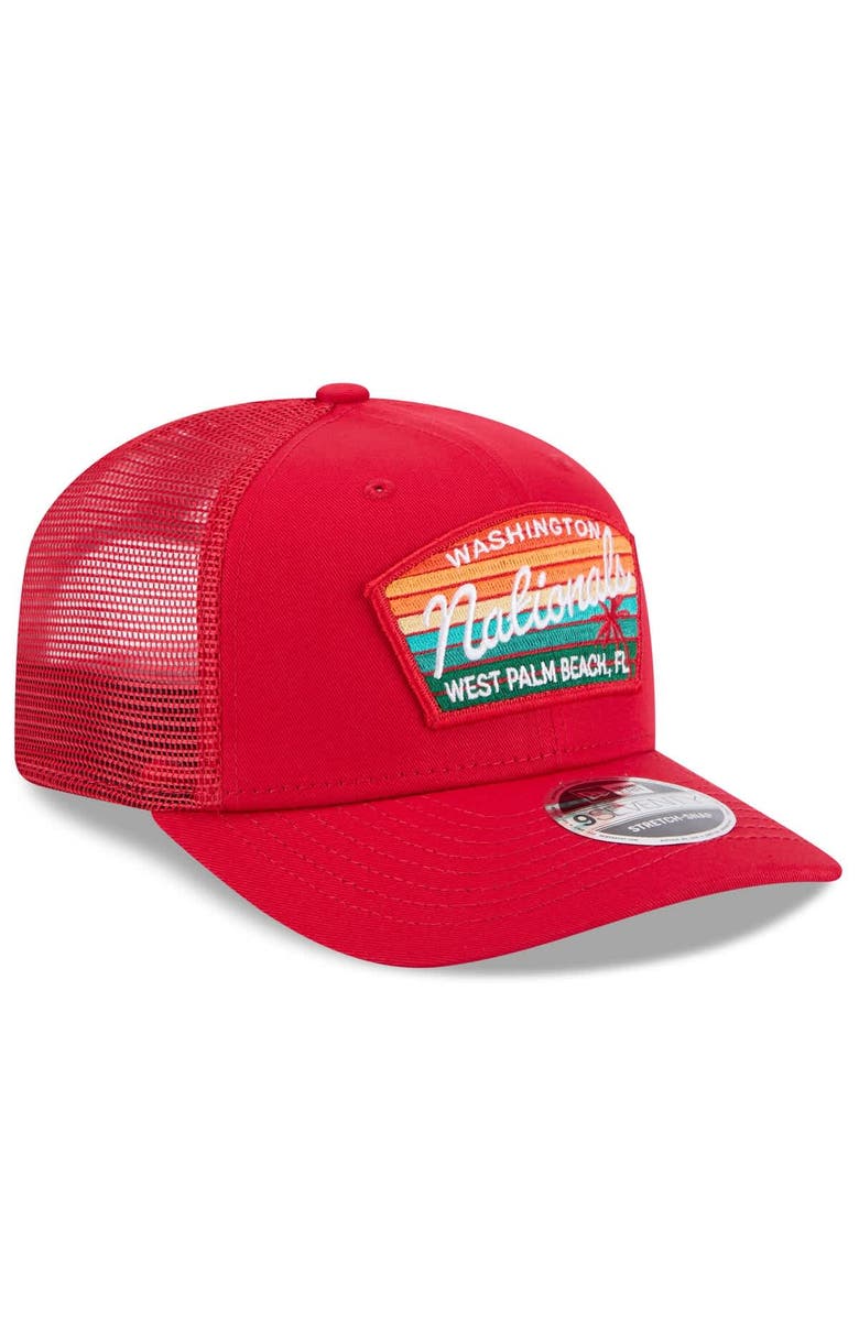 New Era Men's New Era  Red Washington Nationals 2025 Spring Training 9SEVENTY Stretch-Snap Trucker Hat, Alternate, color, 