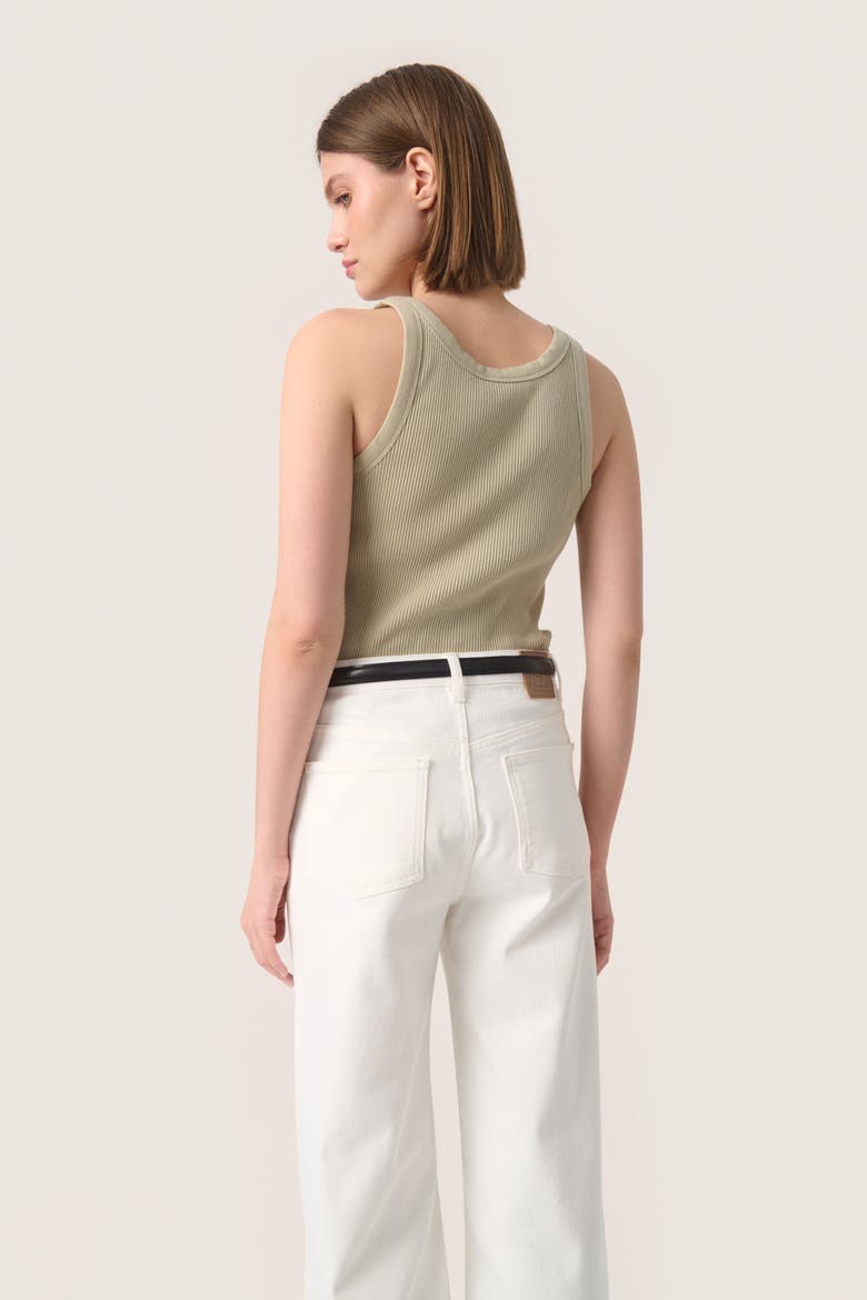 Simone Rib Jersey Slim Fit Tank Top, Alternate, color, Spray Green