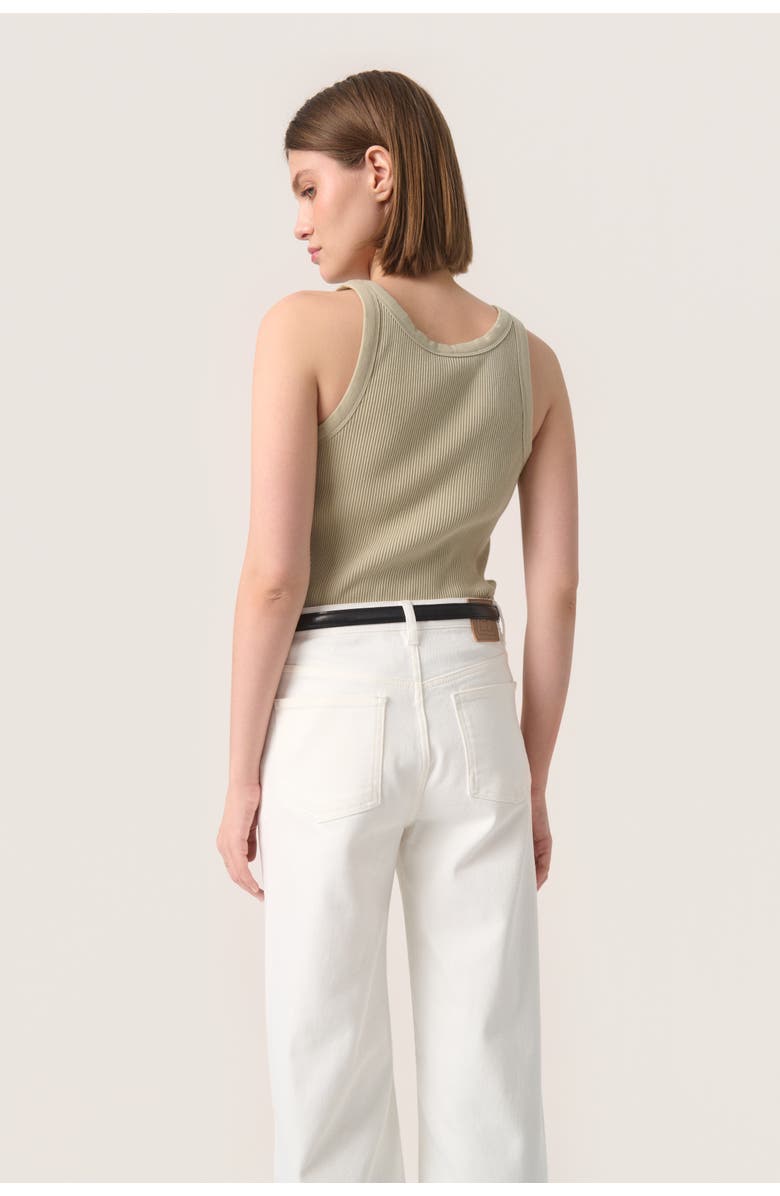 Soaked in Luxury Simone Rib Jersey Slim Fit Tank Top, Alternate, color, Spray Green