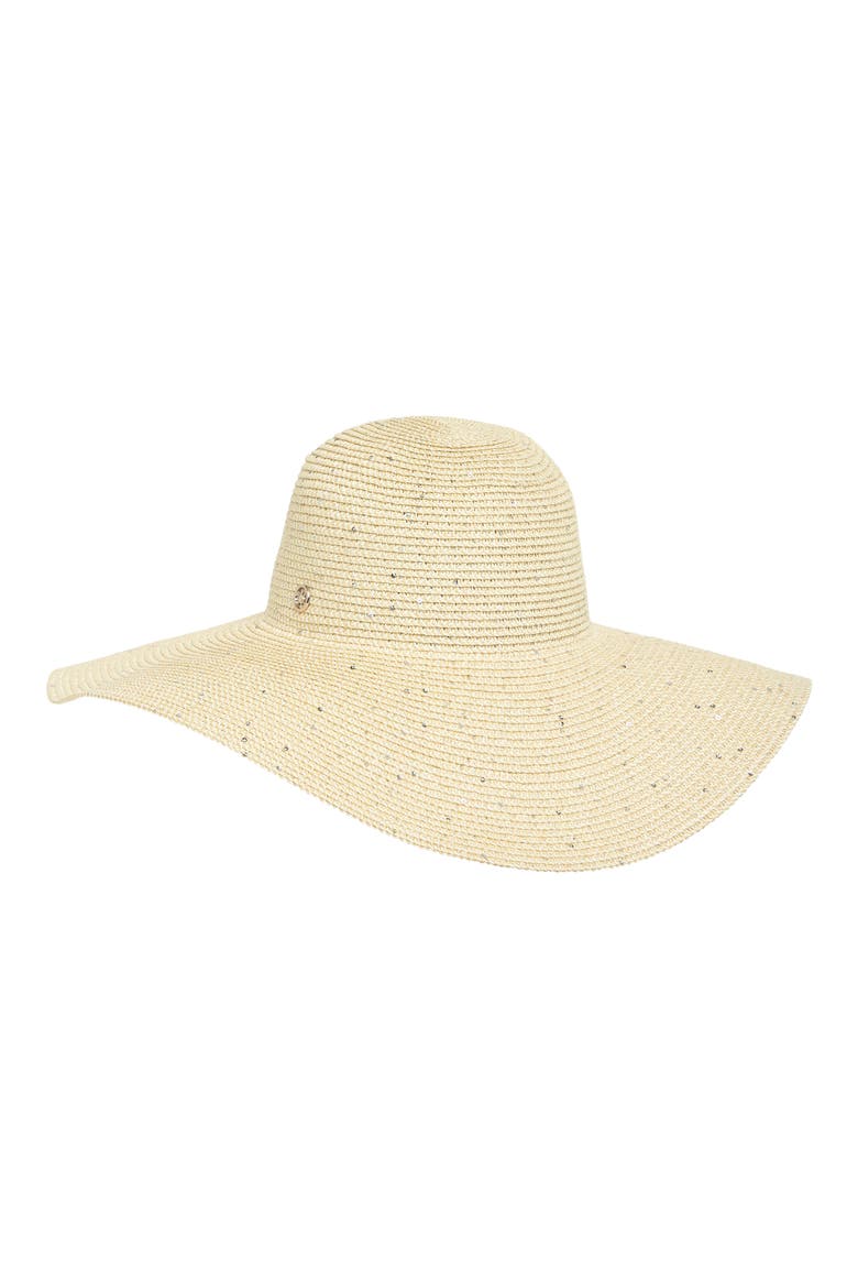 Marled Sequin Straw Hat, Main, color, NATURAL