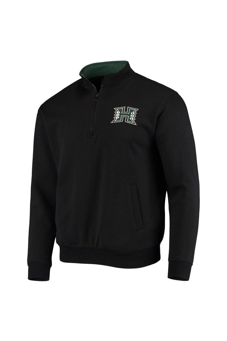 Men's Colosseum Black Hawaii Warriors Tortugas Logo Quarter-Zip Jacket, Alternate, color, Black