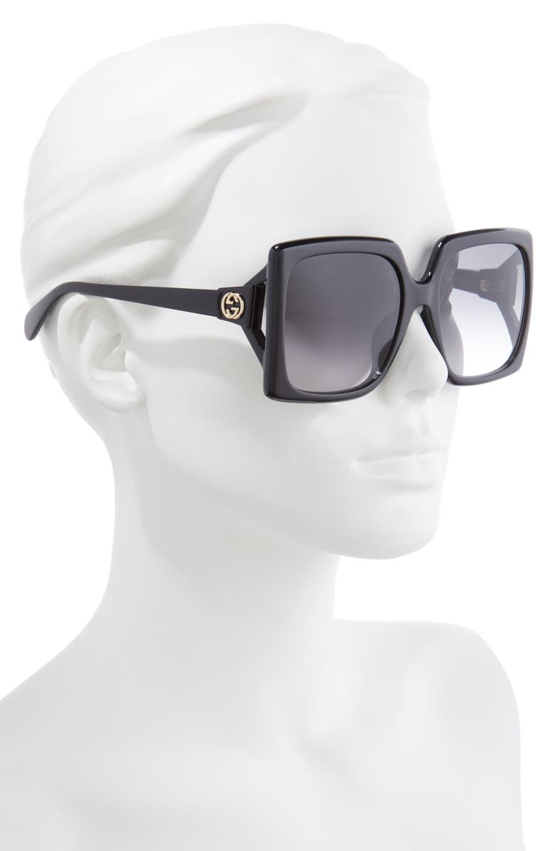 Gucci 59mm Gradient Square Sunglasses, Alternate, color,