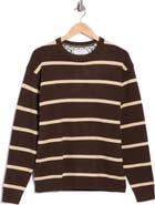 DENIM AND FLOWER Striped Crewneck Sweater