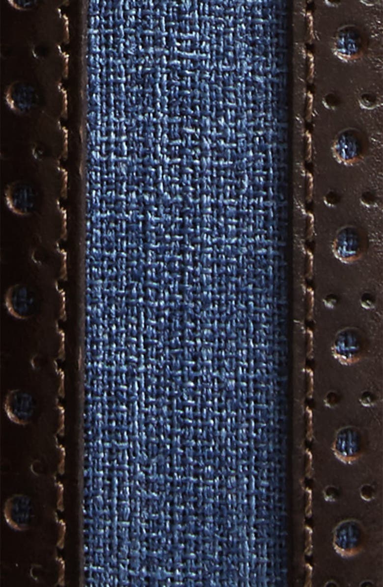 Mezlan Palma Linen & Leather Belt, Alternate, color, 