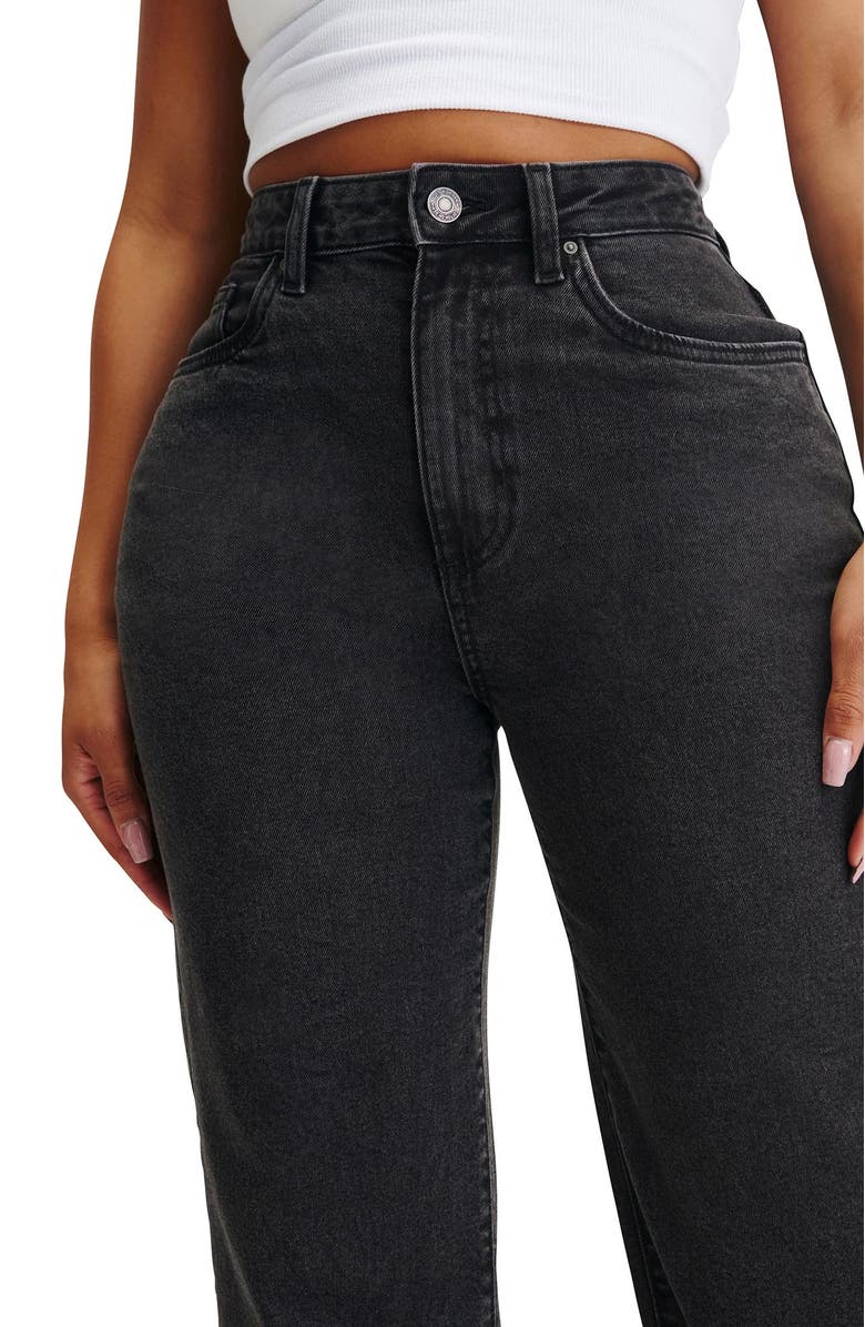 Cotton On Women's Curvy Stretch Straight Jean, Alternate, color, Slate Black