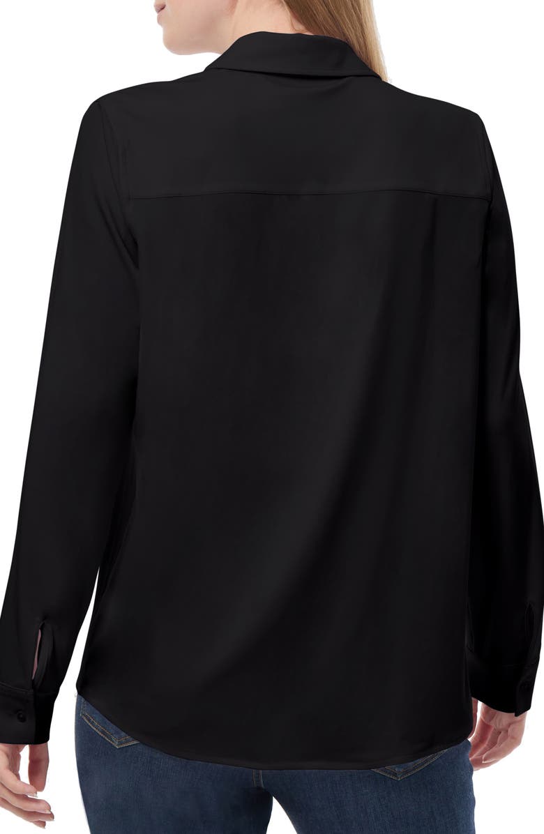 Jones New York Button-Up Crepe Shirt, Alternate, color, 