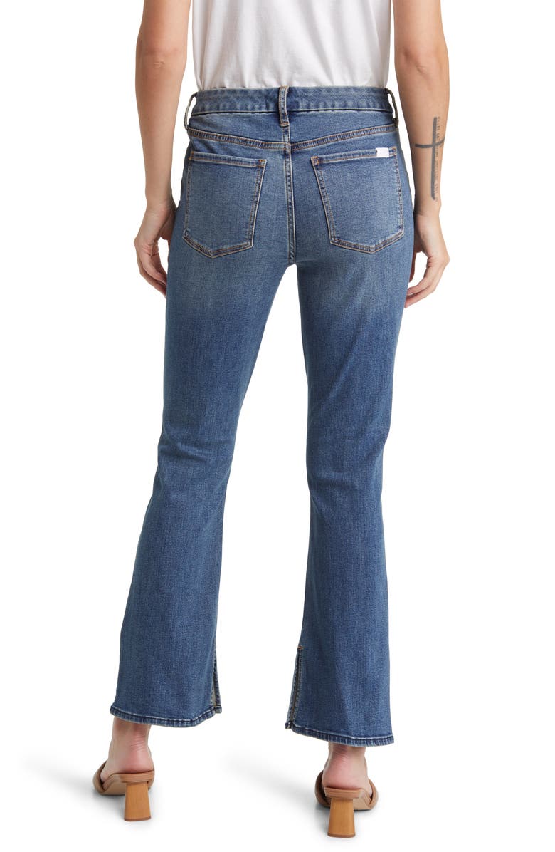 JEN7 by 7 For All Mankind Side Slit Slim Bootcut Jeans, Alternate, color, Clover