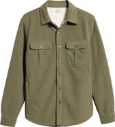 Faherty Fleece Lined Snap Shirt Jacket