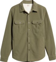 Faherty Fleece Lined Snap Shirt Jacket