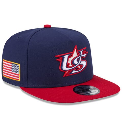 Men's New Era  Navy/Red USA Baseball 2026 World Baseball Classic 9FIFTY A-Frame Snapback Hat