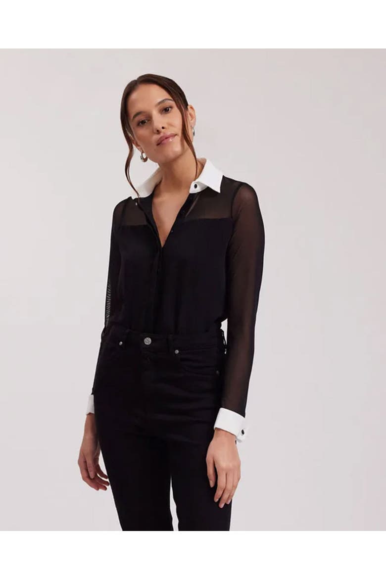 Sheryl Designer Long Sleeve Shirt, Alternate, color, Black
