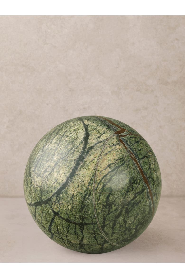 Forest Marble Sphere Object, Main, color, Moss Green