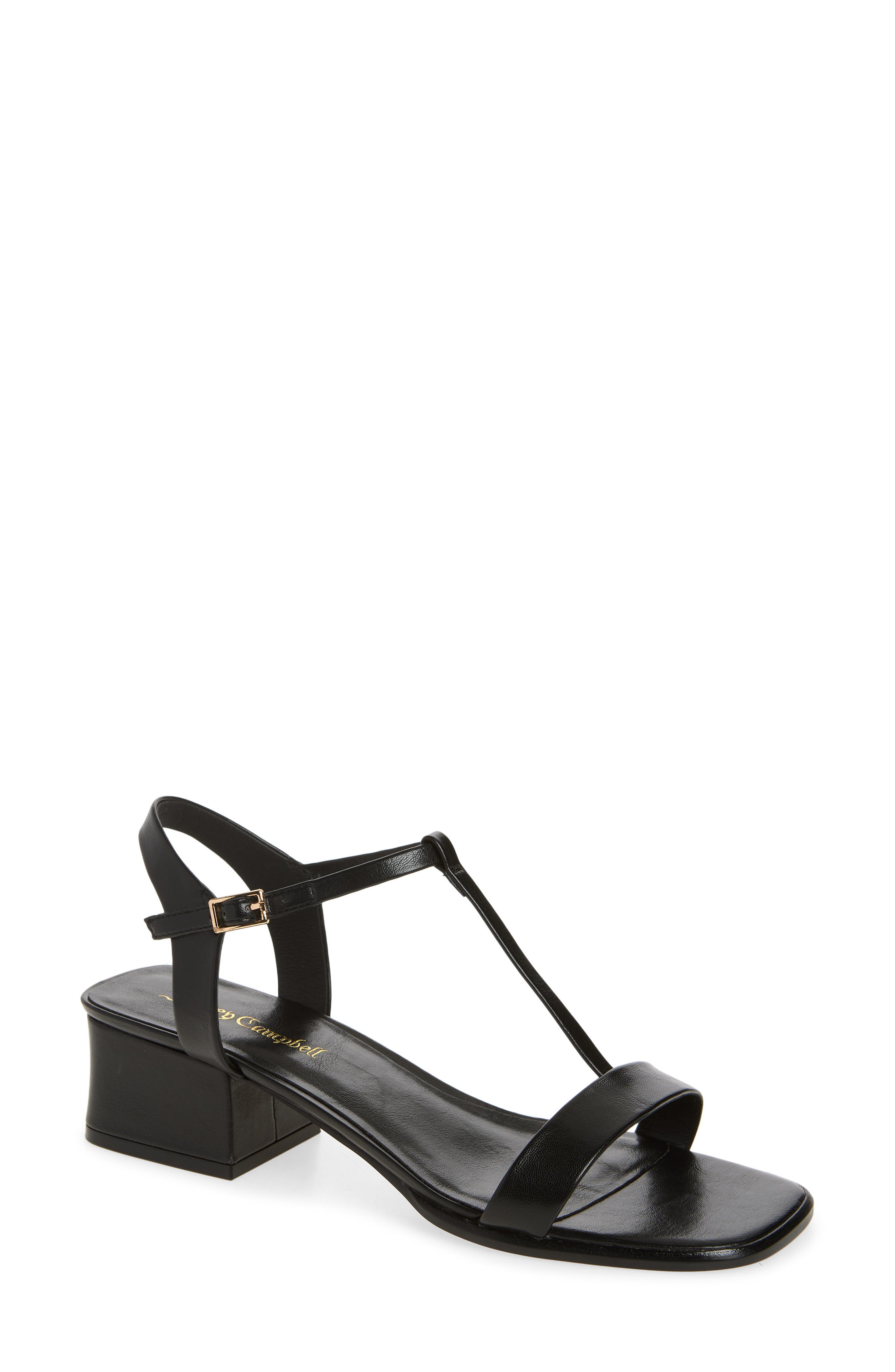 Jeffrey Campbell Austere Ankle Strap Sandal, Main, color, Black