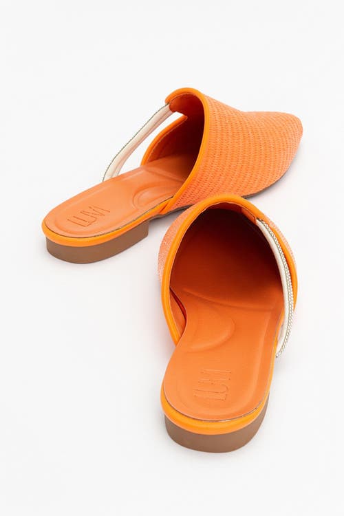 Prologue Shoes Pesa Woven Slippers In Orange