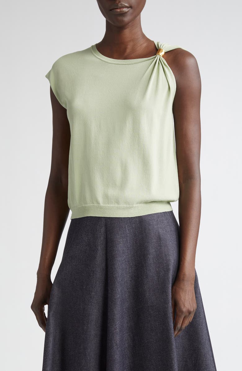 Altuzarra Rinaldi Asymmetric Cap Sleeve Sweater, Main, color, Ophelia