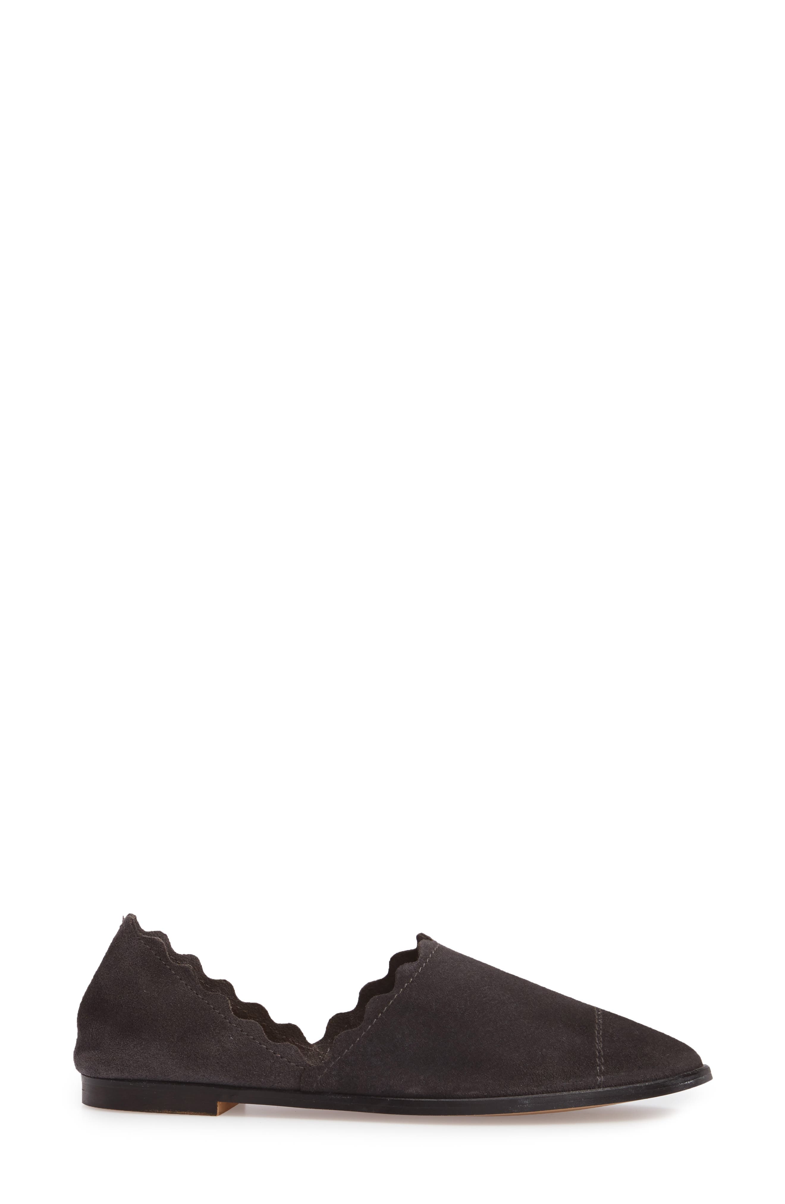Georgette d'Orsay Flat, Alternate, color, INK SUEDE