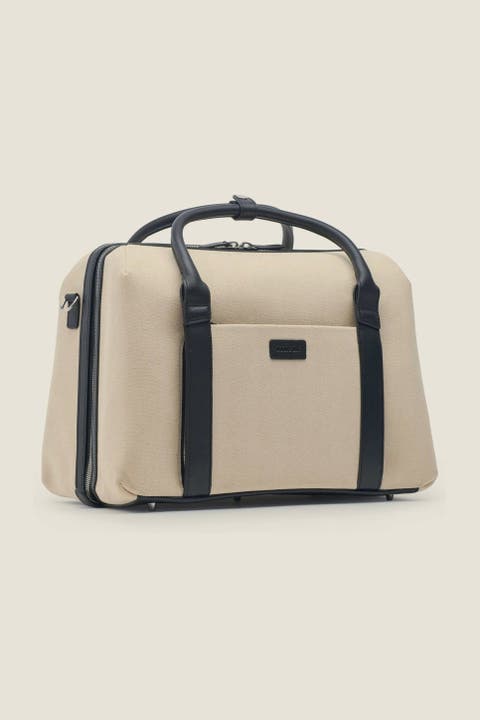 Duffle Suitcase Convertible Underseat Herringbone Weekender